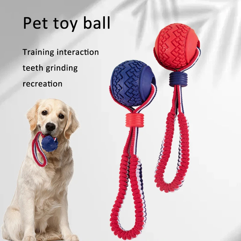 Interactive Rope Ball Toy – Dog Chew & Training Ball