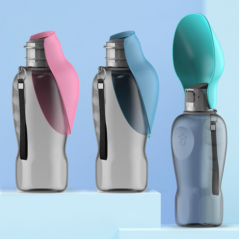 800ml Portable Dog Water Bottle – Leakproof Outdoor Feeder