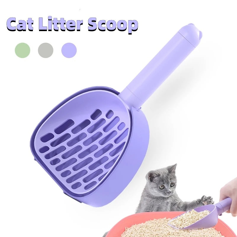 Cat Litter Scoop with Base – Durable Poop Shovel Cleaner