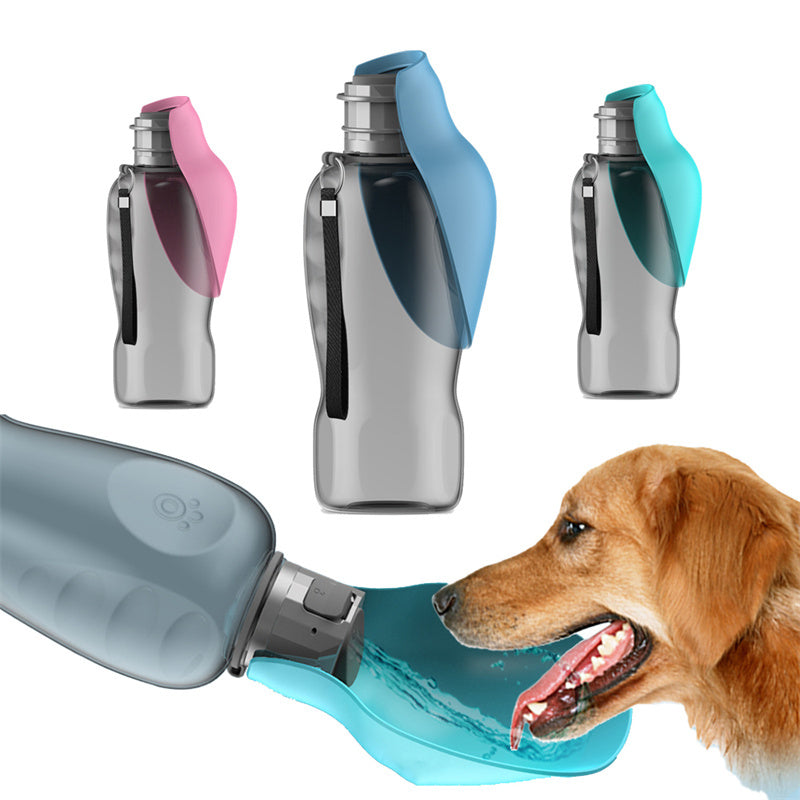 800ml Portable Dog Water Bottle – Leakproof Outdoor Feeder