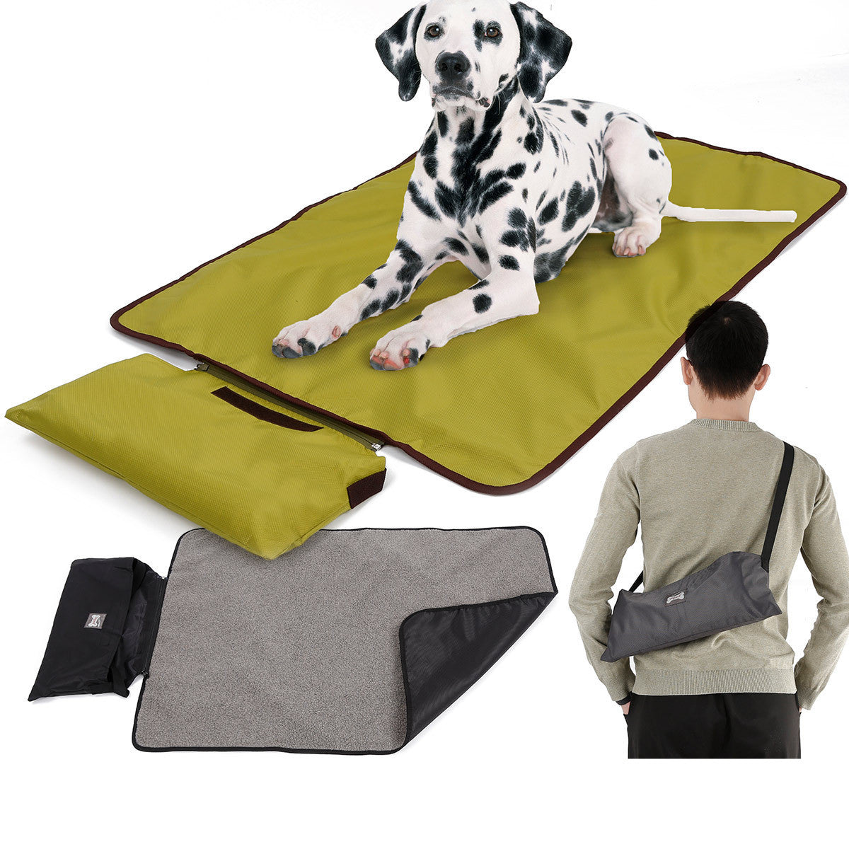 Portable Outdoor Pet Blanket – Waterproof & Warm Travel Mat